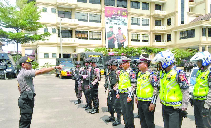1.705 Polisi Disebar Ke TPS di Jambi Saat Pencoblosan