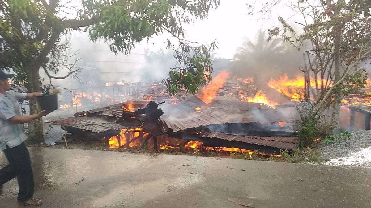 55 Korban Kebakaran di Mendahara Kehilangan Tempat Tinggal