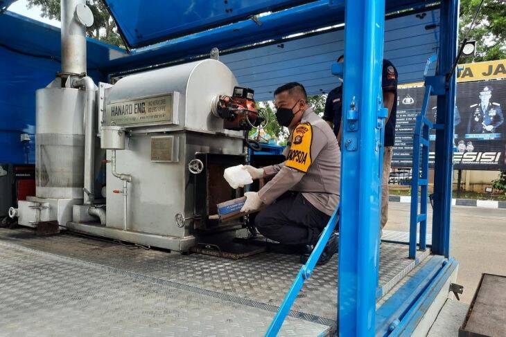 9,6 Kilo Sabu Dimusnahkan Polda Jambi