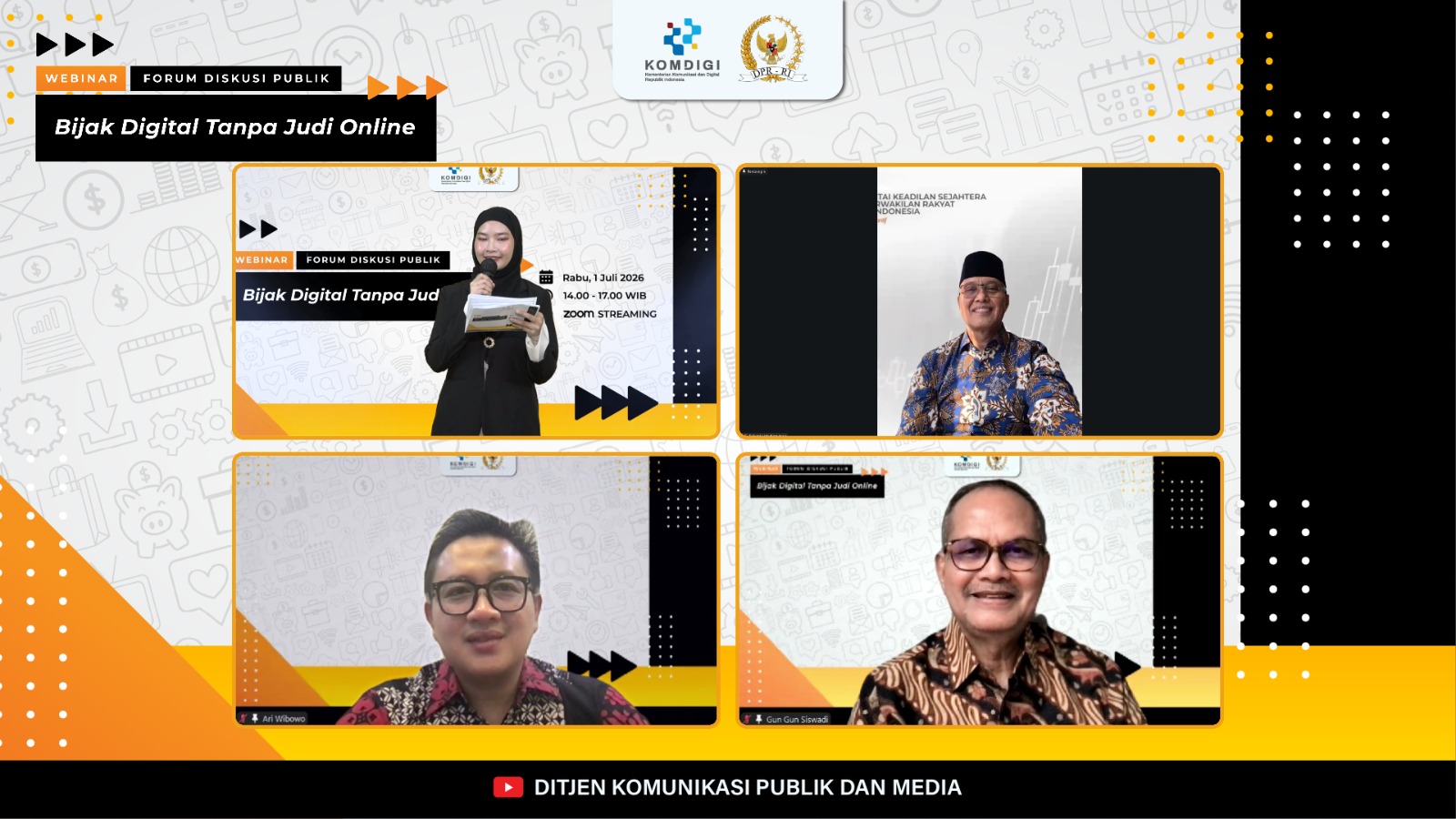 Ancaman Judi Online Meningkat, Komdigi dan DPR RI Dorong Literasi Digital Masyarakat