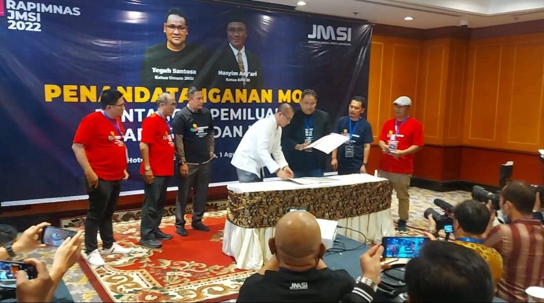 Apik Tenan! JMSI dan KPU RI Tandatangani Nota Kesepahaman Kepemiluan