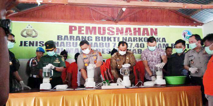 Barang Bukti Sabu 7 Kg Dimusnahkan