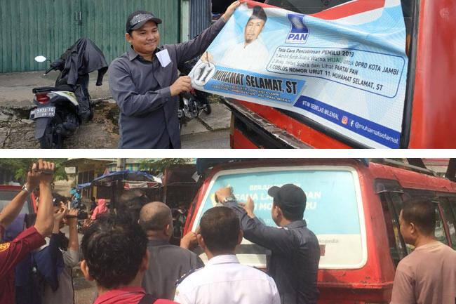 Bawaslu Jambi Tertibkan APK Caleg