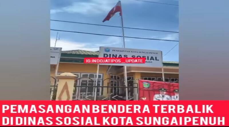 Bendera Merah Putih Terbalik di Kota Sungaipenuh