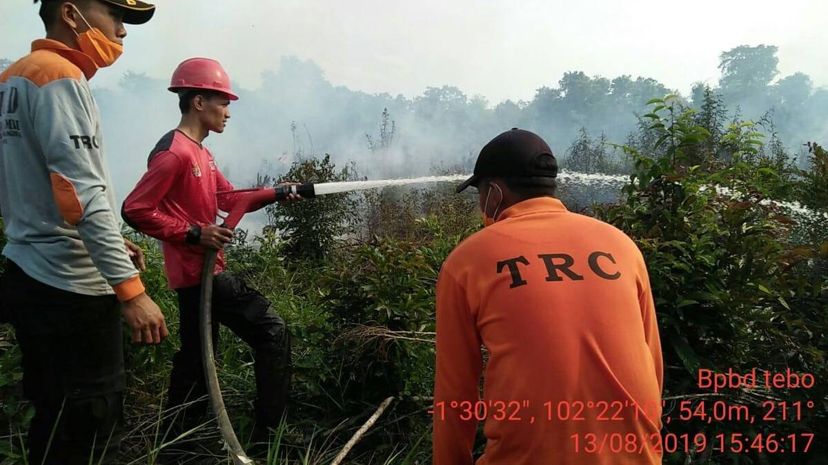 BPBD, Selama Bulan Agustus 15 Titik Api di Tebo Berhasil di Padamkan