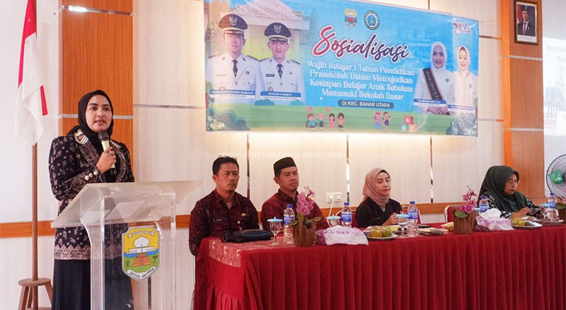 Bunda Ririn Sosialisasi Wajib Belajar Prasekolah