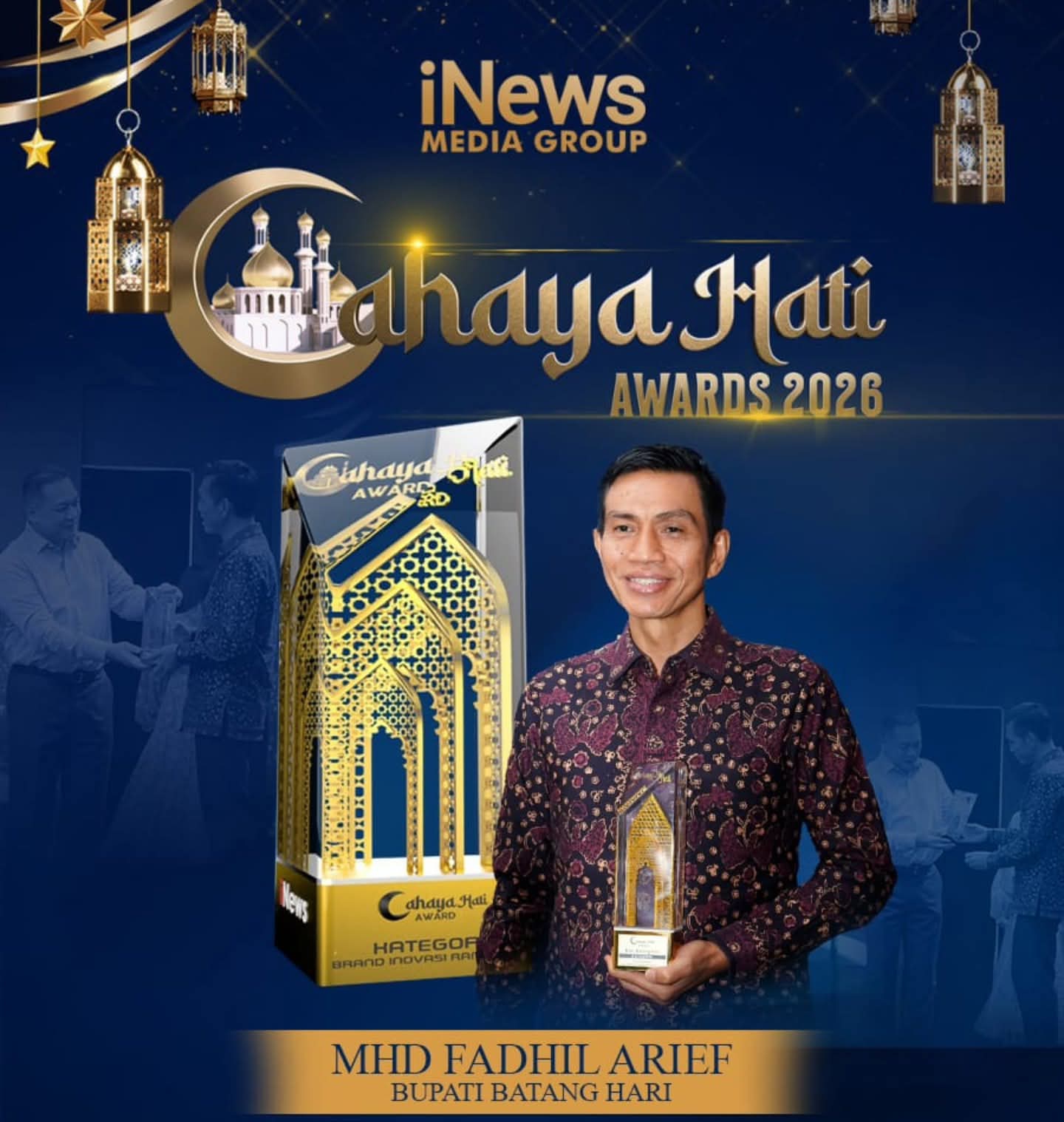 Bupati Fadhil Arief Raih Lagi Penghargaan Nasional, Kali Ini Bangun Masyarakat Religius