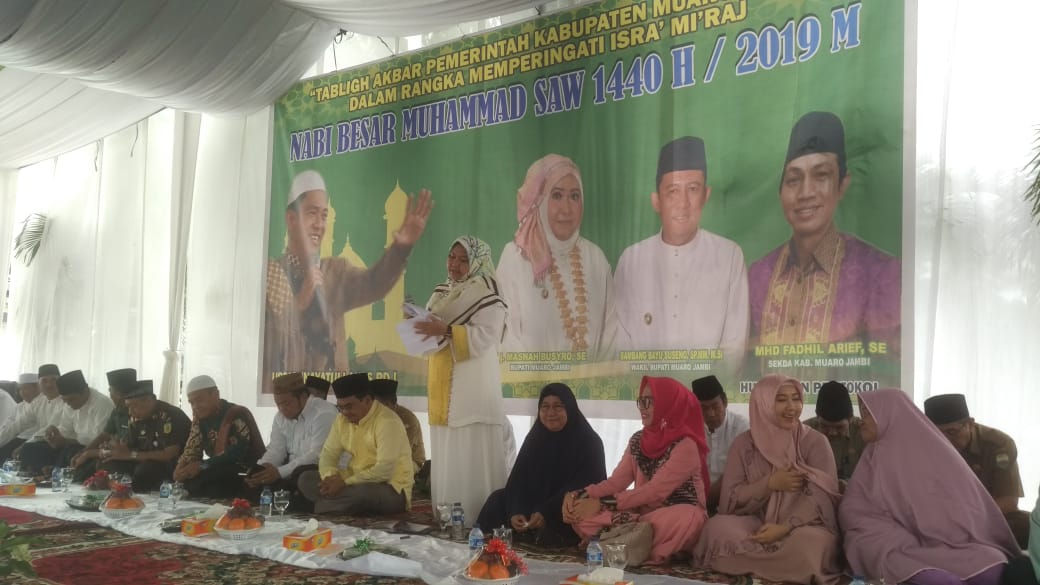 Bupati Muaro Jambi, Tablilgh Akbar serta Isra&#8217; Mi&#8217;raj Bersama Warga Muaro Jambi