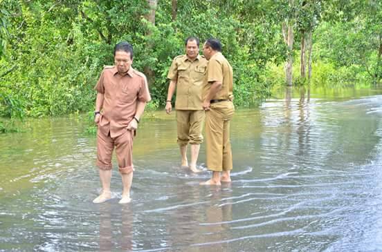 Bupati Syahirsah Tinjau Banjir dan Pintu Air