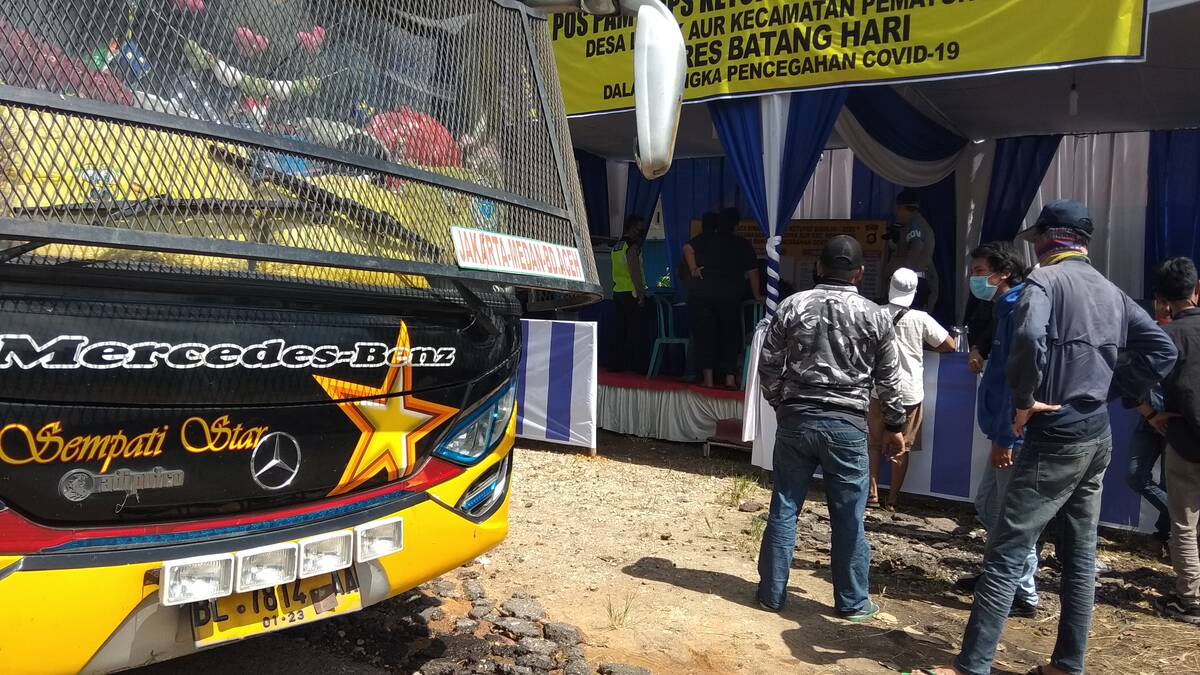 Bus Membawa 34 Penumpang Dari Sumut, Di Cegat Di Pemayung