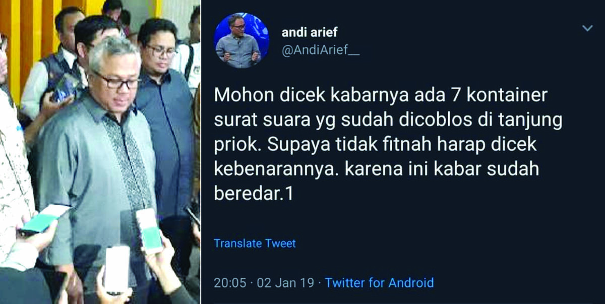 Cuitan 7 Kontainer Surat Suara Bikin Gaduh