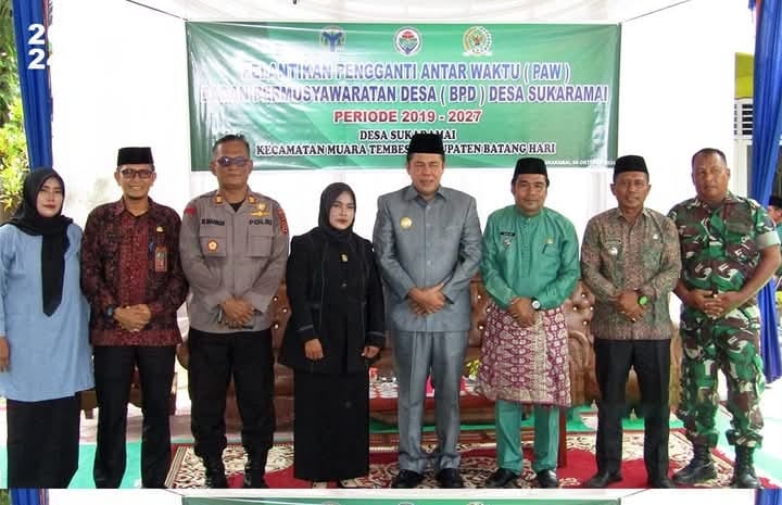 Dalam Sehari, Pjs Bupati Lantik PAW BPD Desa Suka Ramai dan Desa Tenam