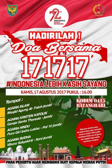 Dandim 0415/BTH Ajak Masyarakat Doa Sungguh &#8211; Sungguh di 171717