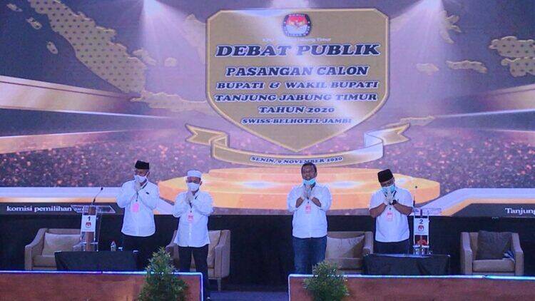 Debat Cabup Tanjab Timur Klaim Ikuti Protokol Kesehatan