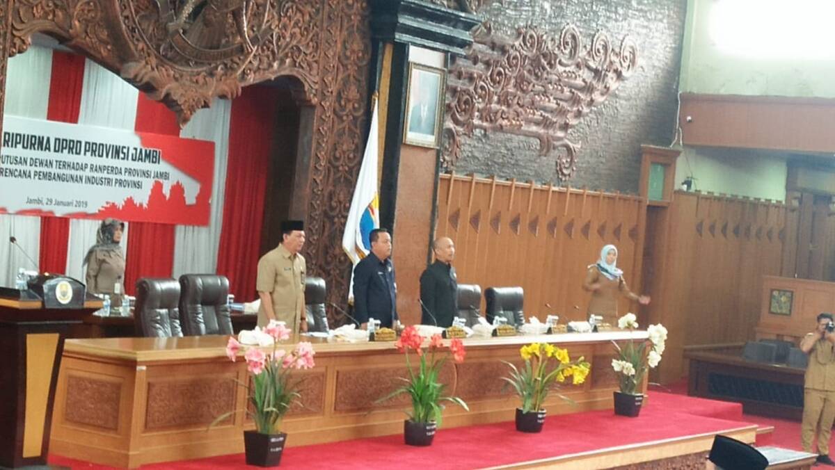Dewan Setujui Ranperda Rencana Pembangunan Industri Provinsi Jambi