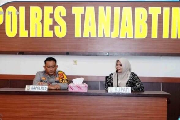 Dillah Hikmah Sari Silaturahmi dengan Kapolres Tanjab Timur