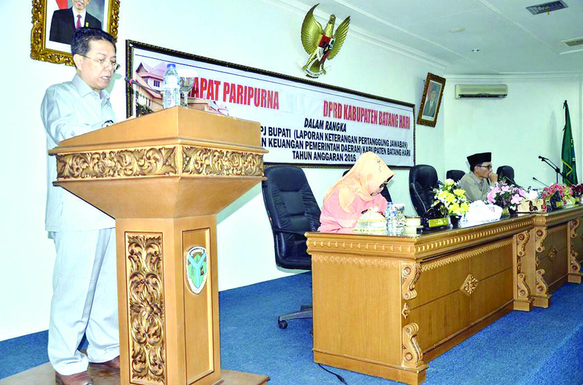 DPRD Batanghari Gelar Paripurna Nota Pengantar LKPJ 2016