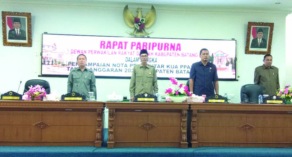 DPRD Batanghari Gelar Paripurna Penyampaian Nota Pengantar KUA PPAS TA.2020