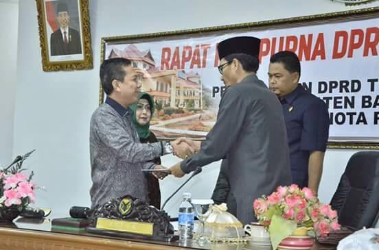 DPRD Batanghari Setujui 16 Ranperda dan Nota Pengantar APBDP 2017