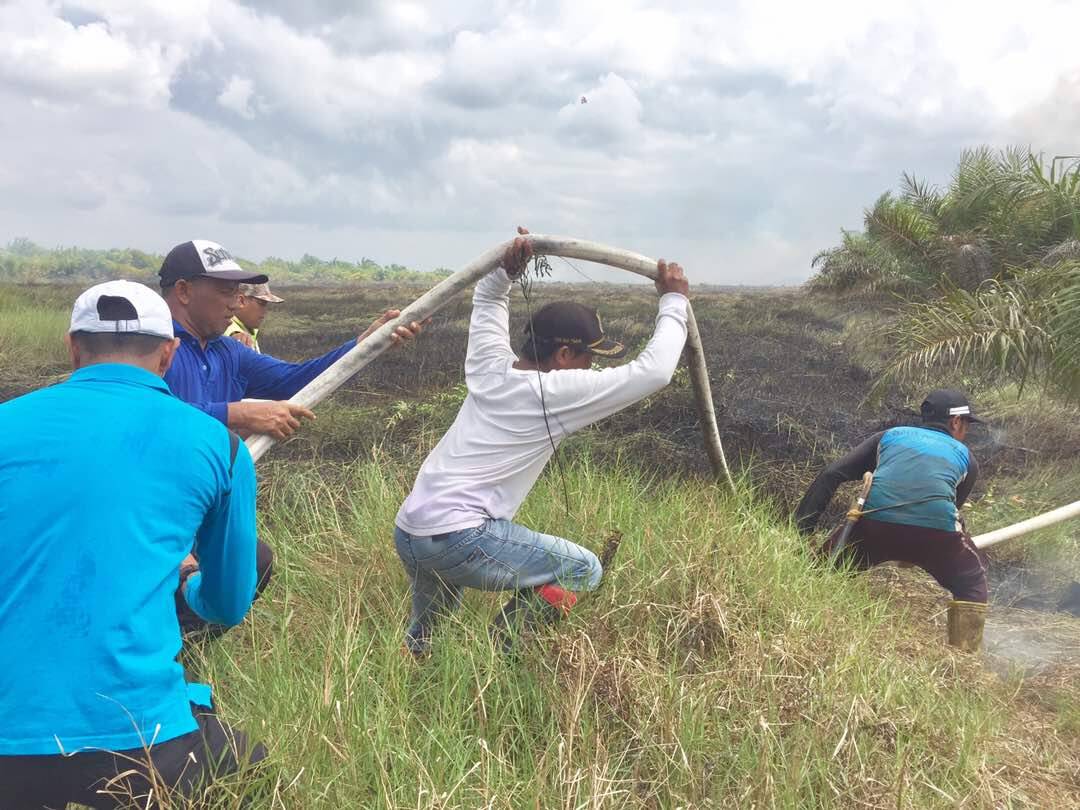 Enam Hektar Lahan Masyarakat Sungai Lokan Kebakaran