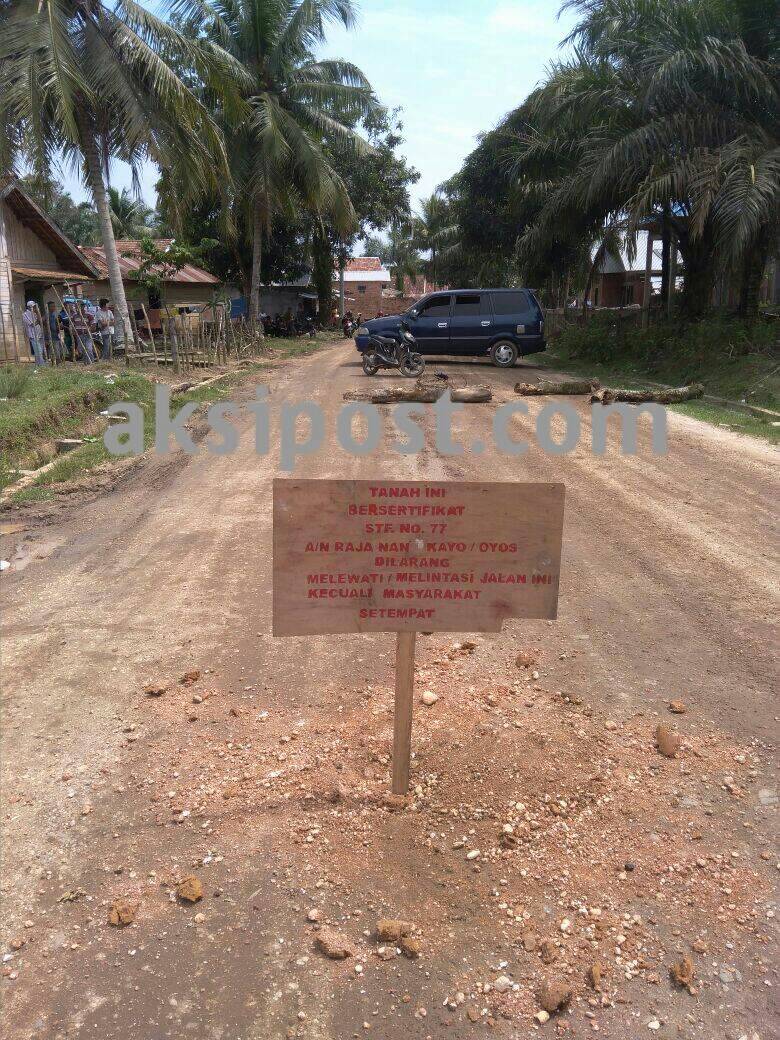 Ganti Rugi Belum Dibayar Ahli Waris Pemilik Tanah Tutup Jalan Dilalui PT.KME
