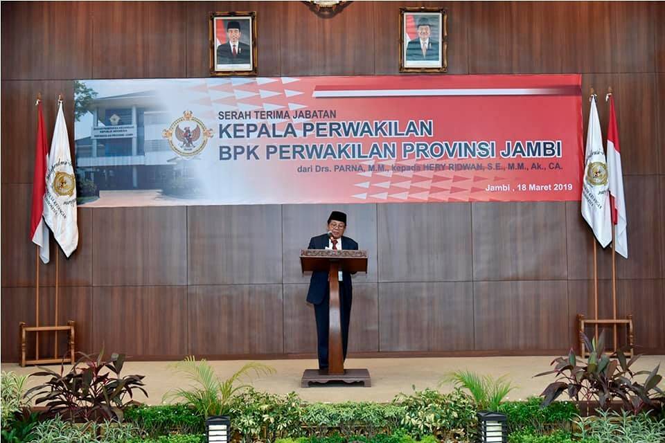 Gubernur Harap Sertijab Kepala BPK Perwakilan Jambi Beri Semangat Baru Tata Kelola Keuangan yang Baik