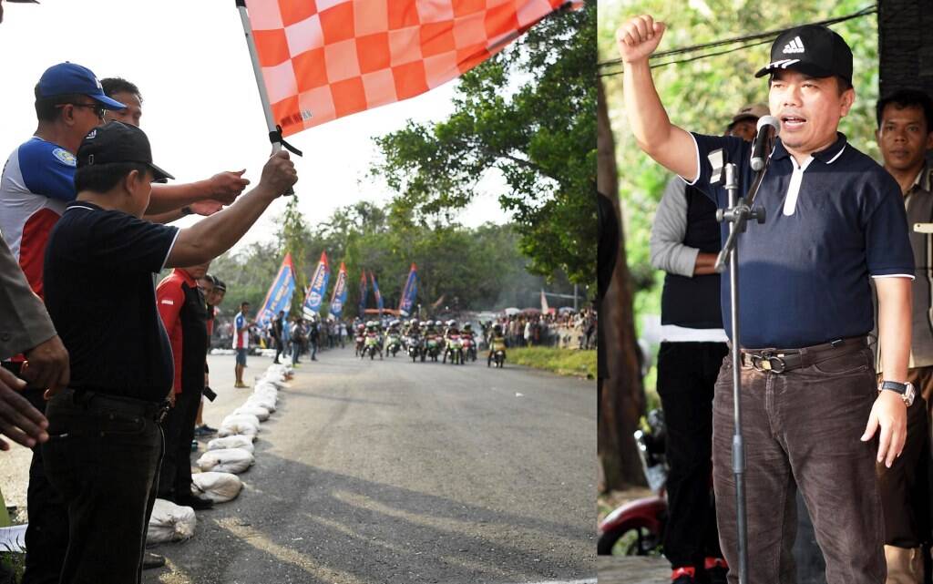 H Al Haris Datangi Artis di Road Race Sumatera Open