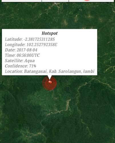 Hotspot Terpantau di Batang Asai, Satgas Karhutla Kesulitan Capai Lokasi