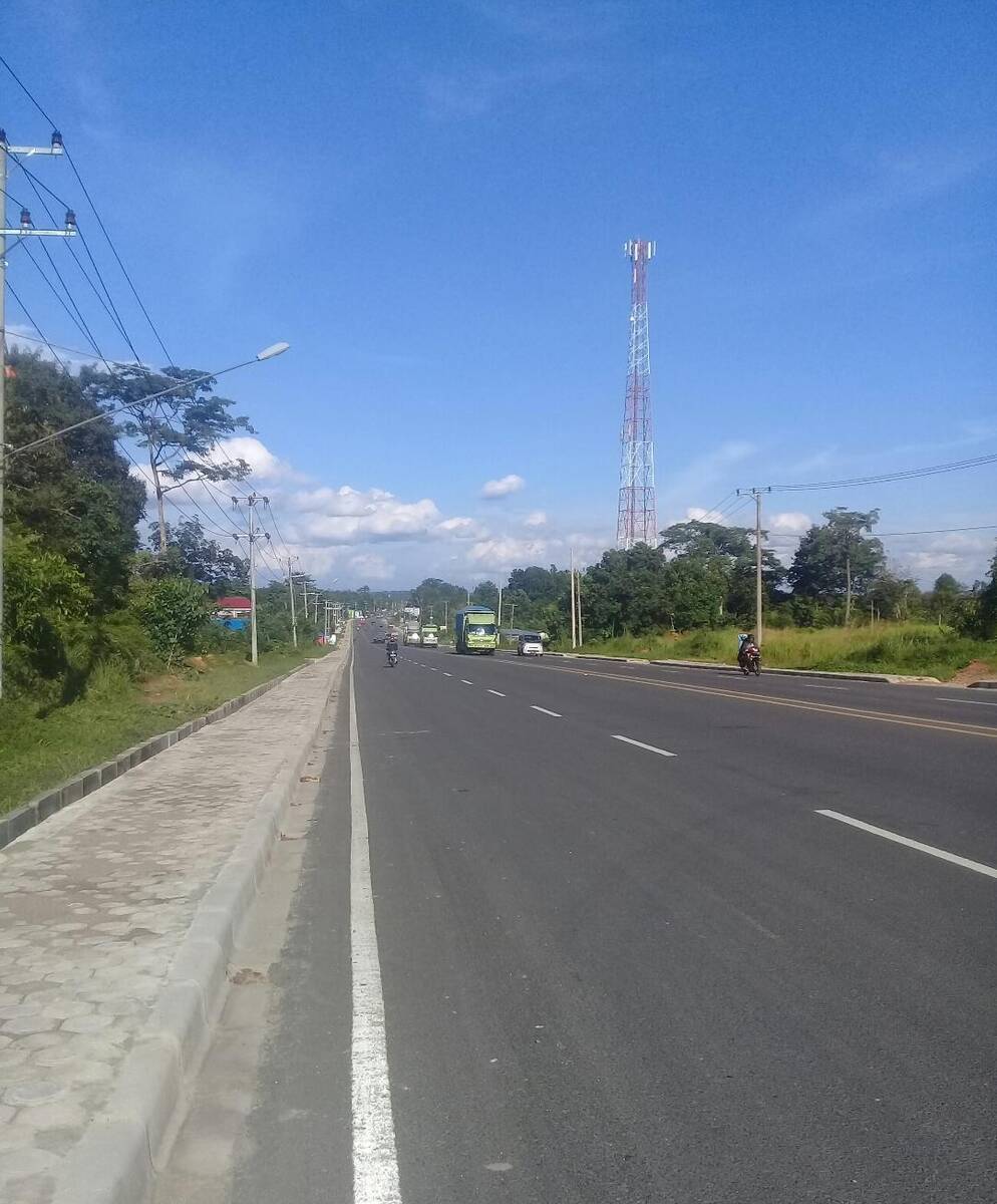 Jalan 2 Jalur Termasuk Darinase dan Median Kembali Dibangun