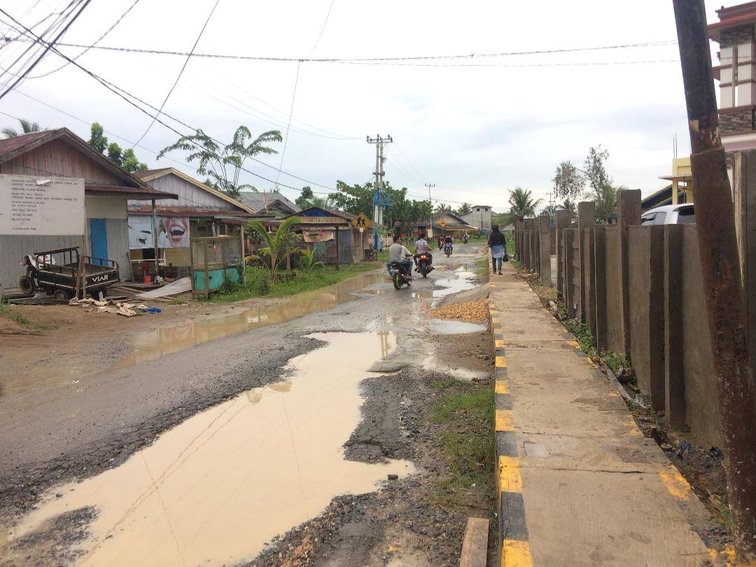 Jalan Dalam Kota Tungkal Seperti Kolam Bebek