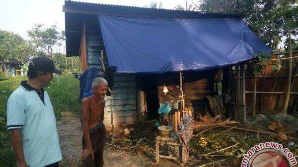 Kakek Sudirman Hidup Bersama Kambing di Gubuk