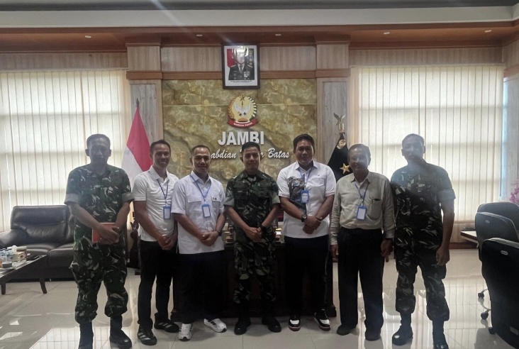 Kareteker TI Jambi Pertemuan ke Danrem 042/Gapu, Komitmen Bangun Sinergi Pembinaan Atlet