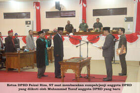 Ketua DPRD Lantik M Yusuf  Dari PPP