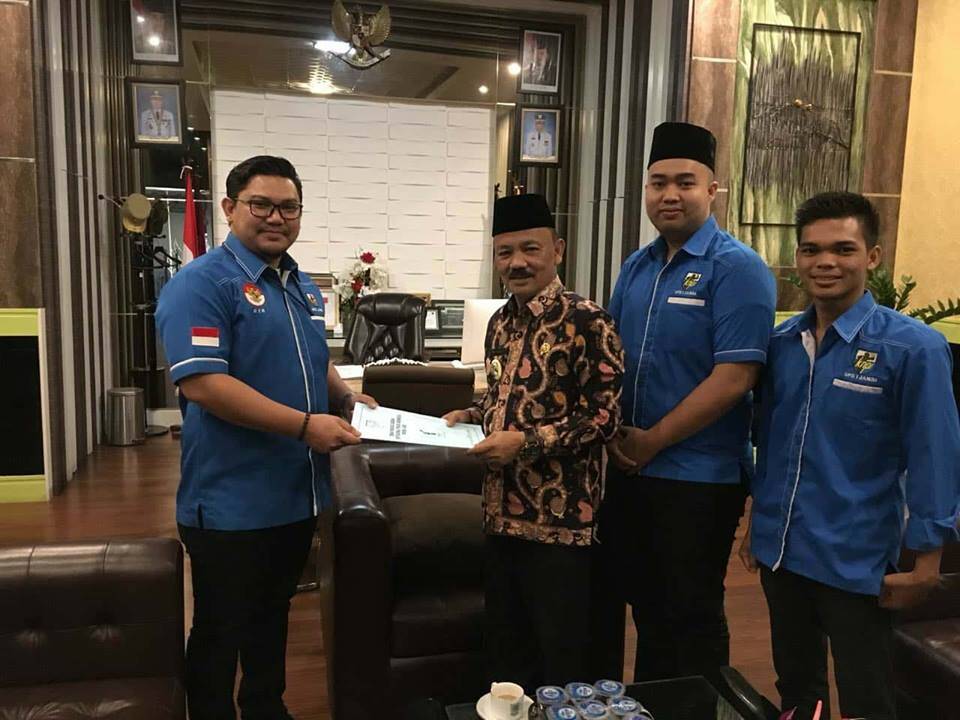 KNPI Kota Jambi di Terima Ber-Audiensi di Ruangan Kerja Kantor Walikota