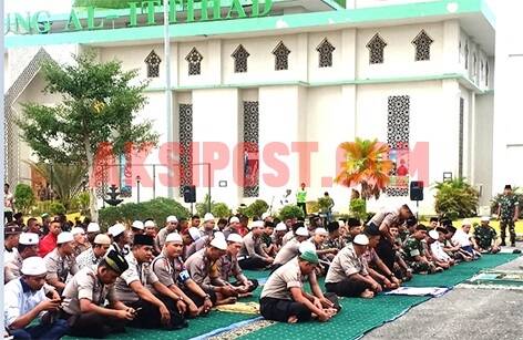 Kodim 0416 BUTE Bersama Pemkab Tebo dan Masyarakat Gelar Solat Istisqo Bersama