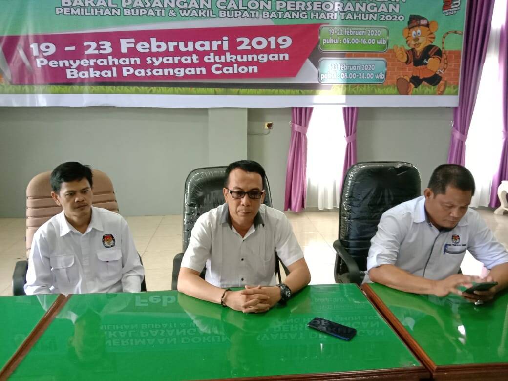 KPU Pastikan Tidak Ada Jalur Perseorangan Balon Cakada Batanghari