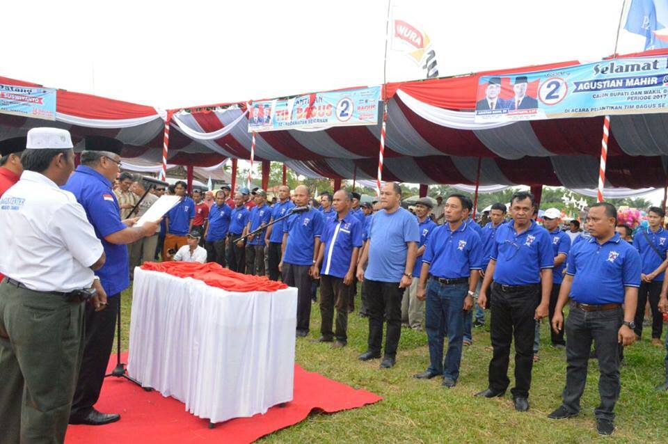 Lantik Tim Sekernan, Pasangan BAGUS Tunggu Gong Kemenangan