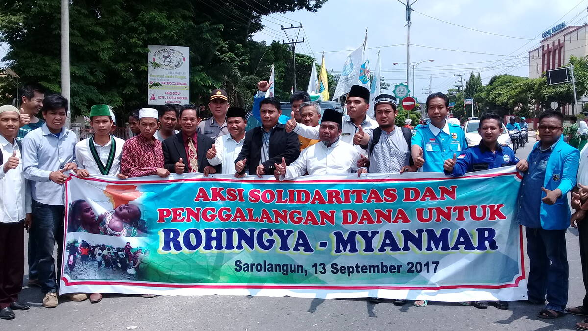 Lintas Agama, Ormas Sarolangun Menggelar Do’a dan Donasi untuk Rohingya