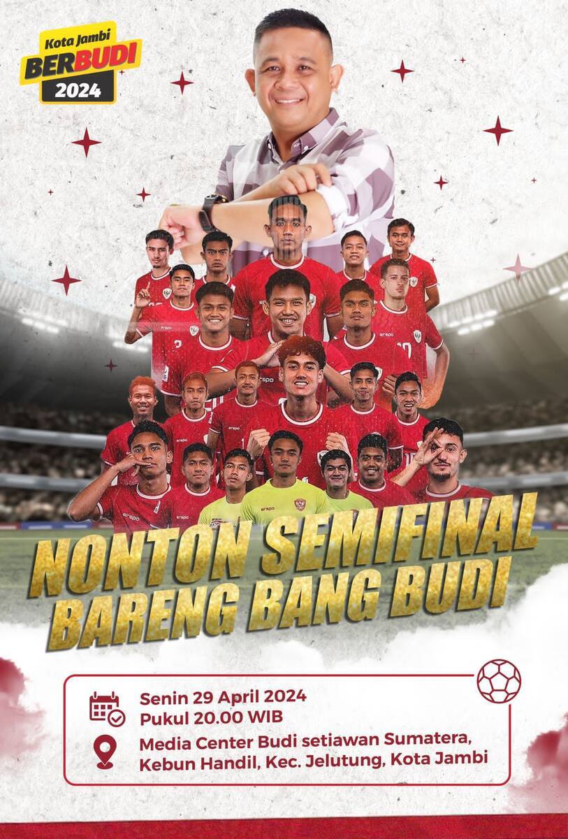 Lokasi Nobar Indonesia Vs Uzbekistan Malam Ini di Kota Jambi