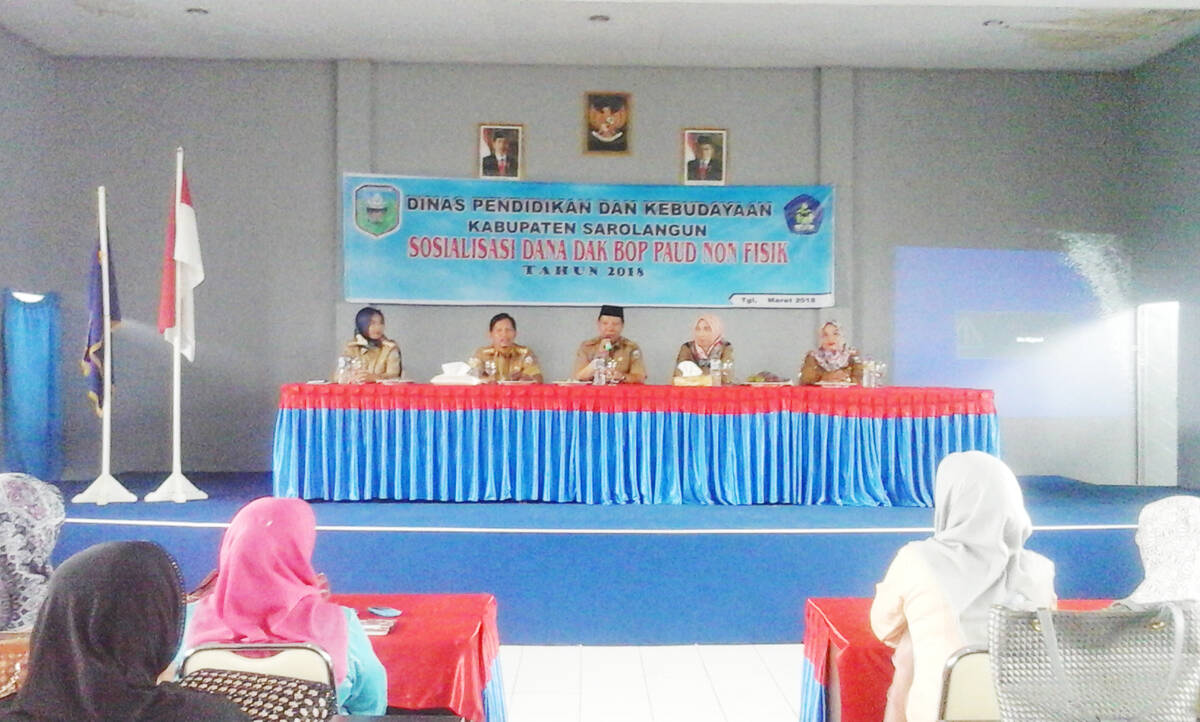 Lukman Buka Acara Sosialisasi Dana DAK  BOP PAUD Non Fisik