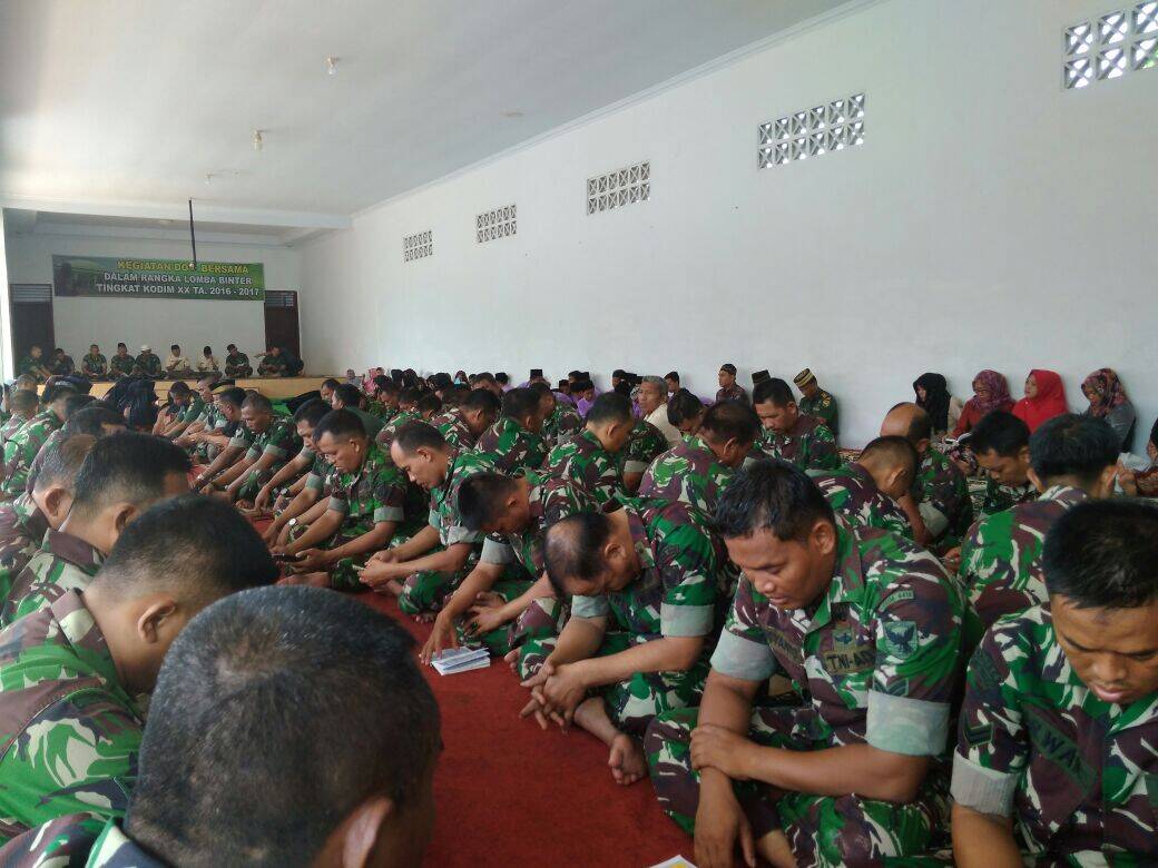 Masuk Empat Besar Lomba Binter, Kodim 0415/BTH Gelar Doa Bersama