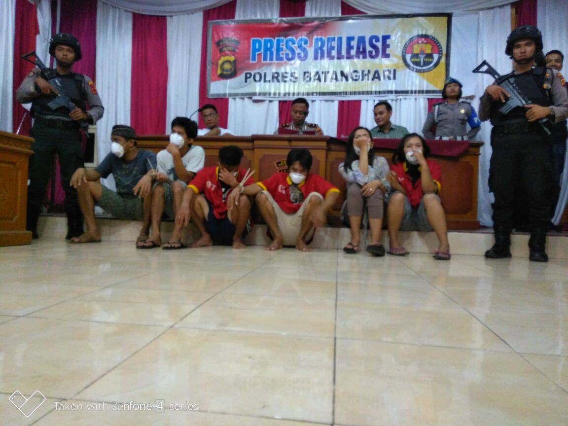 Operasi Antik Polres Batanghari Amankan Enam Pelaku Penyalah Guna Narkoba