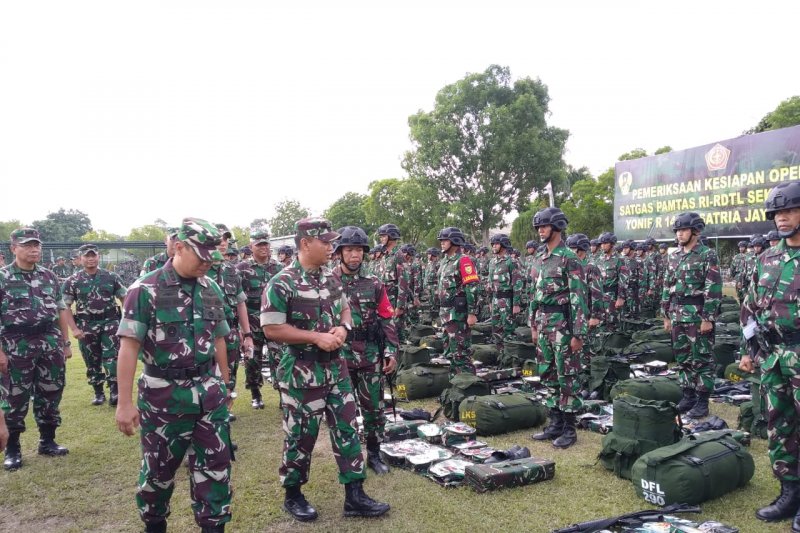 Pangdam II/Sriwijaya Liat Kesiapan Satgas Pengaman Wilayah Perbatasan