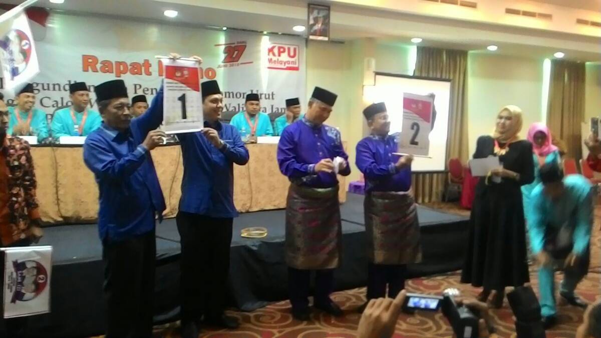 Paslon Pilkada Telah Miliki Nomor Urut
