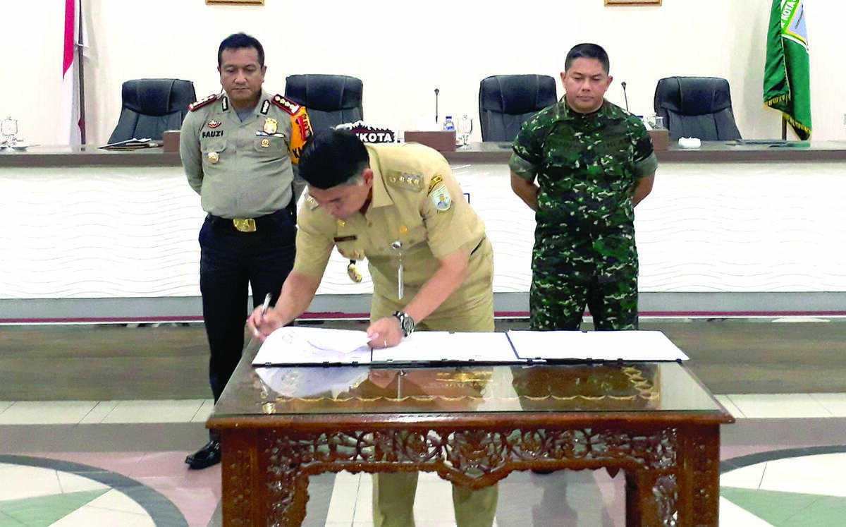 Pemkot Bersama TNI-Polri Tandatangani NPHD