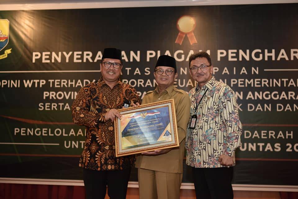 Pemprov Jambi Raih WTP 6 Kali Berturut Turut