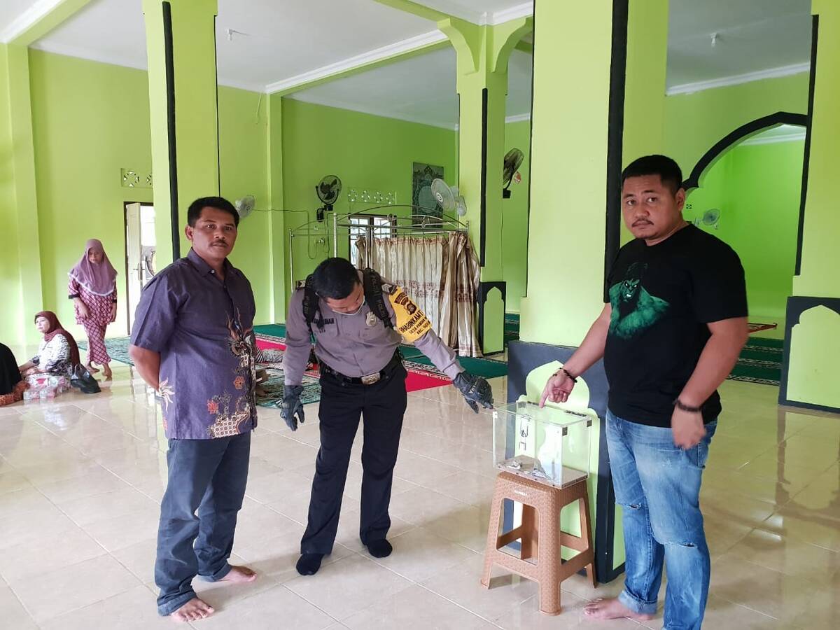 Pencuri Kotak Amal Masjid Nurul Falah Ditangkap