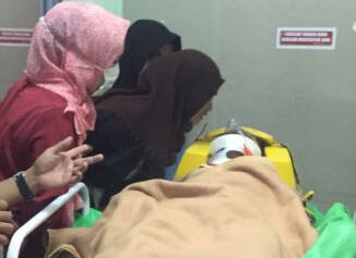 Pengunjung Jamtos Jatuh dari Lantai 3