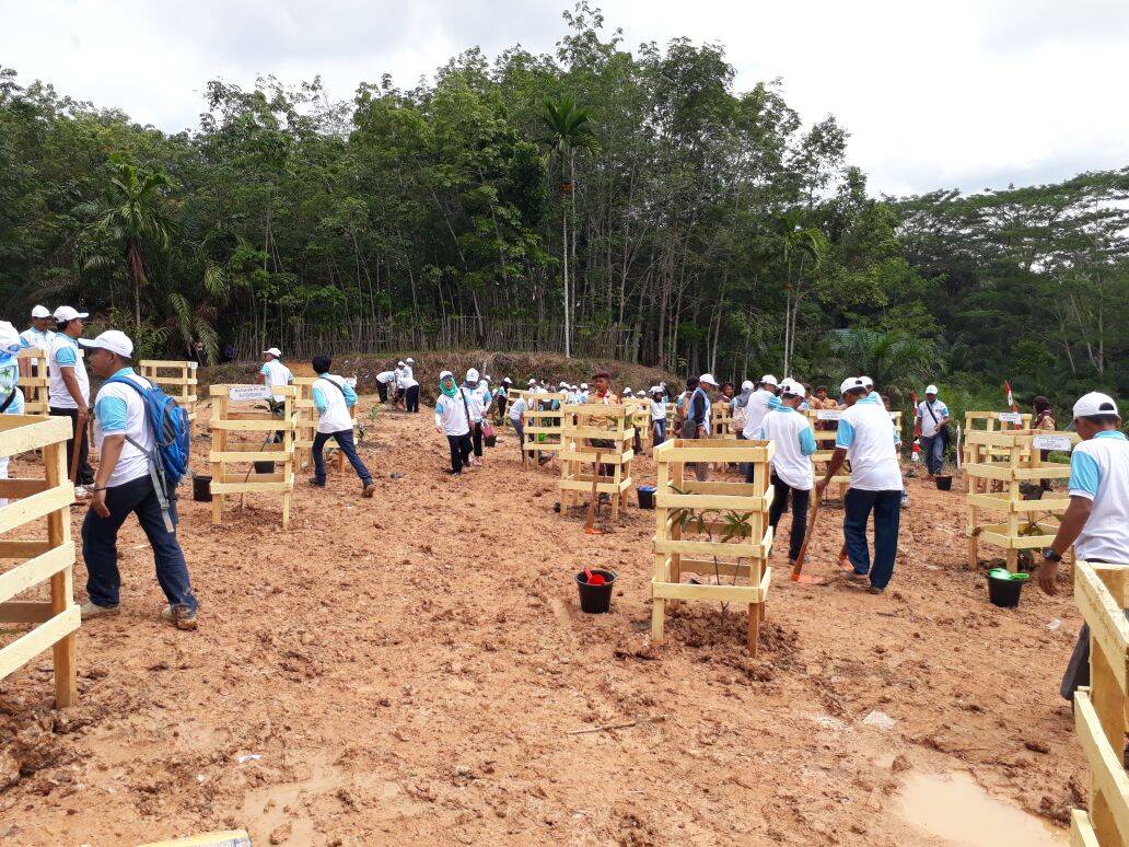 Peringatan HMPI dan BMN, Pemkab Batanghari Tanam Ribuan Pohon