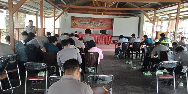 Personil Polres Ikuti Pendataan Pisikologi